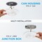 Luxrite 4 Inch LED Disk Light 5CCT 2700K-5000K 10W 600LM Dimmable J-Box or 4 Can Install ETL Listed LR23861-1PK - alternate 3